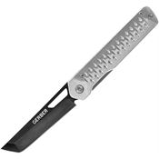 Gerber 1076077 Ayako Black Tanto Framelock Knife Silver Aluminum Handles