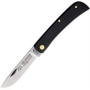German Eye 99JRSW Clodbuster Jr Satin Stainless Knife Black Smooth Handles