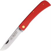 German Eye 99RT Clodbuster Satin Stainles Knife Red Smooth Handles