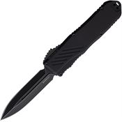 Guardian Tactical 93631 Auto Recon 035 Blackwash MagnaCut Dagger OTF Knife Black Aluminum Handles