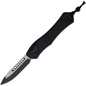 Heretic 40710AT Two-Tone MagnaCut Drop Point OTF Knife Black Aluminum Handles