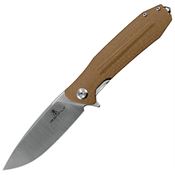 Ironfly VF01BN Zesty Satin VG-10 Drop Point Linerlock Knife Brown G10 Handles