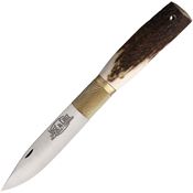 Jose Da Cruz C8501 Large Satin Folder Knife Stag Handles