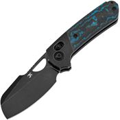 Kansept 2125V4 Nahual Blackwash MagnaCut Crossbar Lock Knife Artic Carbon Fiber Handles