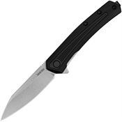 Kershaw 1427 Raygun Assist Open Stonewash Tanto Linerlock Knife Black Handles