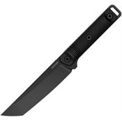 Kershaw 1088 Atreides Black Tanto Fixed Blade Knife Black Rubber Handles