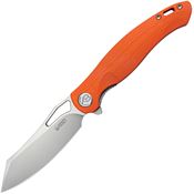 Kubey 239G Drake Stonewash Linerlock Knife Orange G10 Handles