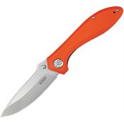 Kubey 314H Ruckus Stonewash Linerlock Knife Orange G10 Handles