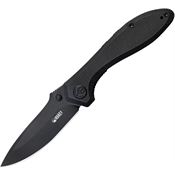 Kubey 314O Ruckus Blackwash Linerlock Knife Black G10 Handles