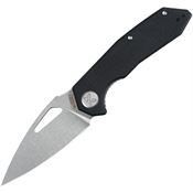 Kubey 122U Coeus Stonewash 14C28N Linerlock Knife Black G10 Handles