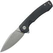 Kubey 901T Calyce Stonewash 14C28N Linerlock Knife Black G10 Handles