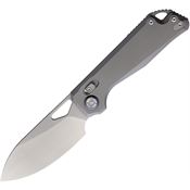 Kunwu X705XLT2 Pulsar Satin Elmax Drop Point Xt Lock Knife Orange Peel Titanium Handles