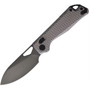 Kunwu X705T5 Pulsar Black DLC Elmax Drop Point Xt Lock Knife Gray Textured Titanium Handles