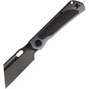 Kunwu K711TCF3 Cochise Black DLC Vancron Framelock Knife Orange Peel Carbon Fiber Handles