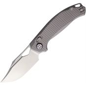 Kunwu X707XLT1A Django XL Satin Elmax Clip Point Xt Lock Knife Satin Diamond Texture Titanium Handles