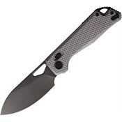 Kunwu X705XLT3 Pulsar Black DLC Elmax Drop Point Xt Lock Knife Gray Textured Titanium Handles