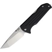 Main Street 018 Bourbon Tumbled S45VN Tanto Lockback Knife Black G10 Handles