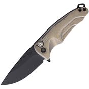 Medford T394PQ01TM Smooth Criminal Black DLC S45VN Drop Point Button Lock Knife Tumbled Finish Titanium Handles
