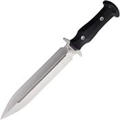 Medford 2183TQ08KB Romulus PS-3V Tumbled Double Edge Carbon Steel Dagger Knife Black G10 Handles