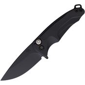 Medford T394PQ30PV Smooth Criminal Black DLC S45VN Drop Point Button Lock Knife Black DLC Coated Titanium Handles