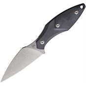 Mercury 9HWKBKGFC Hawky Stonewash M390 Fixed Blade Knife Black G10 Handles