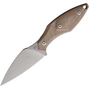 Mercury 9HWKNCFC Hawky Stonewash M390 Fixed Blade Knife Natural Micarta Handles