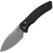 Miguron 820ABK Norsa Gray D2 Crossbar Lock Knife Black Aluminum Handles