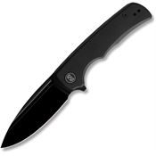 Miguron 810BK Talism Black D2 Drop Point Linerlock Knife Black G10 Handles
