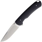 MK Knives & Tools MKBP001 Humbler Silesian Satin MagnaCut Drop Point Linerlock Knife Black Carbontex G10 Handles