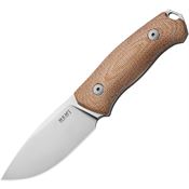 MKM-Maniago SLNC Small LOV Satin M390 Drop Point Fixed Blade Knife Natural Micarta Handles