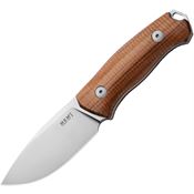MKM-Maniago SLS Small LOV Satin M390 Drop Point Fixed Blade Knife Santos Wood Handles