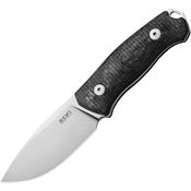 MKM-Maniago SLCF Small LOV Satin M390 Drop Point Fixed Blade Knife Marbled Carbon Fiber Handles