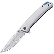Mtech 2018GY Assist Open Gray Drop Point Linerlock Knife Gray Anodized Aluminum Handles