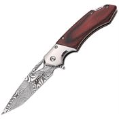 Mtech 2019BN Assist Open Tanto Linerlock Knife Brown Wood Handles