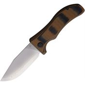 North Mountain Blade 2524TN Lucky Dog Clip Point Linerlock Knife Black/Tan G10 Handles