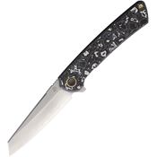 North Mountain Blade 2506WB Echo Gray SLD-MAGIC Framelock Knife Snow Ceramic Carbon Fiber Handles
