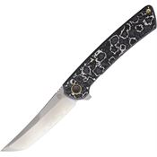 North Mountain Blade 2507WB Zero Gray SLD-MAGIC Framelock Knife Snow Ceramic Carbon Fiber Handles