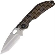 North Mountain Blade 2522BZG BBNM Tanto Framelock Knife Champagne Sculpted Titanium Handles