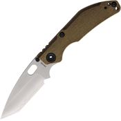 North Mountain Blade 2522CU BBNM Stonewash Tanto Framelock Knife Bronze Titanium Handles