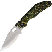 North Mountain Blade 2521YLCF BBNM Bowie Framelock Knife Toxic Carbon Fiber Handles
