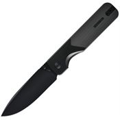 Oknife DURONSG Duron Black Nitro V Drop Point Framelock Knife Gray Stealth Oal Super Aluminum Handles