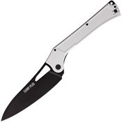 Ontario 4325WH Camp Plus EDC Black Cleaver Linerlock Knife White Handles