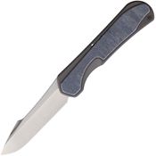 Piratech SK01 Slippy Kraken Satin S90V Slip Joint Knife Gray Dark Micarta Handles