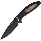 Pro Tech CF2103 Cambria 2 Black DLC MagnaCut Button Lock Knife Black Aluminum Handles