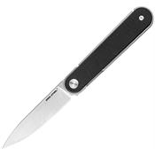 Real Steel 8061BB Iris Satin Linerlock Knife Black G10 Handles
