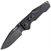 Real Steel 7911BB Evolution Ironclad Blackwash D2 Drop Point Framelock Knife Black G10 Handles