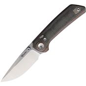 Reate 207 PL-XT Satin Nitro V Pivot Lock Black/Red Micarta Handles