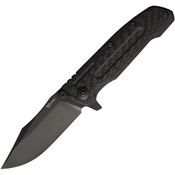 Reate 205 9D-V2 Black DLC 154CM Clip Point Framelock Knife Carbon Fiber Handles