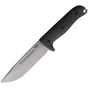 Reiff VN119BCMBLKA Vicon Stonewash MagnaCut Clip Point Fixed Blade Knife Black Micarta Handles