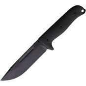 Reiff VN11BBCMBLKA Vicon Black MagnaCut Clip Point Fixed Blade Knife Black Micarta Handles